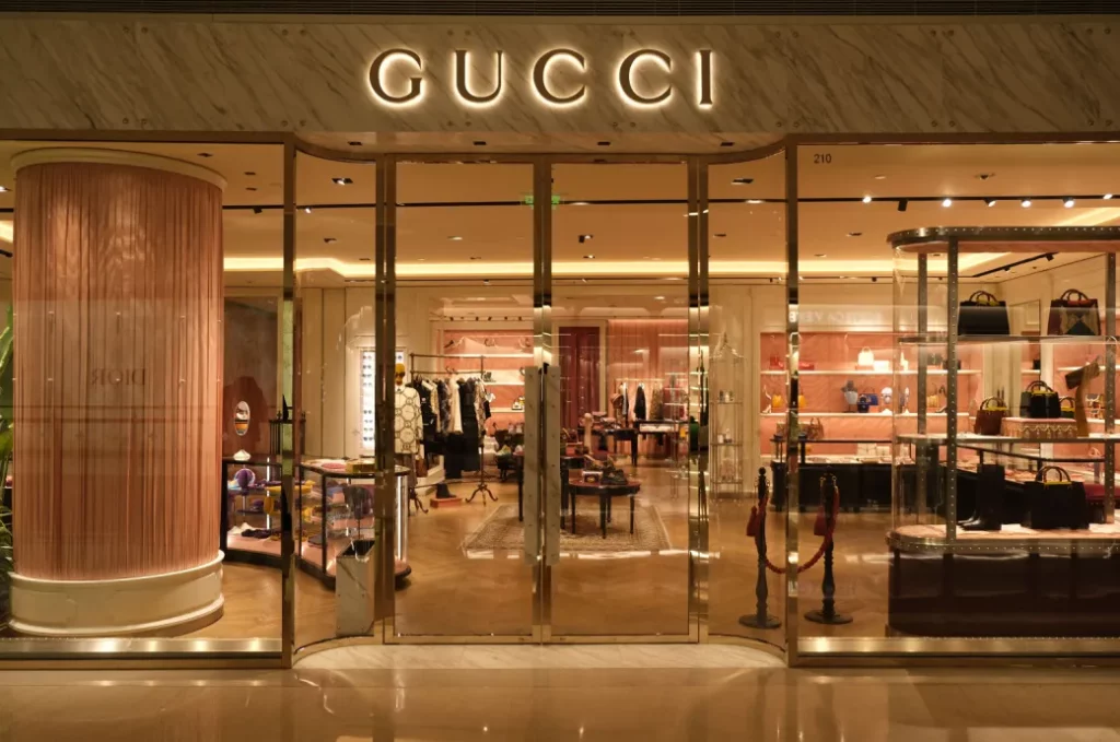 Gucci luxury clothing store