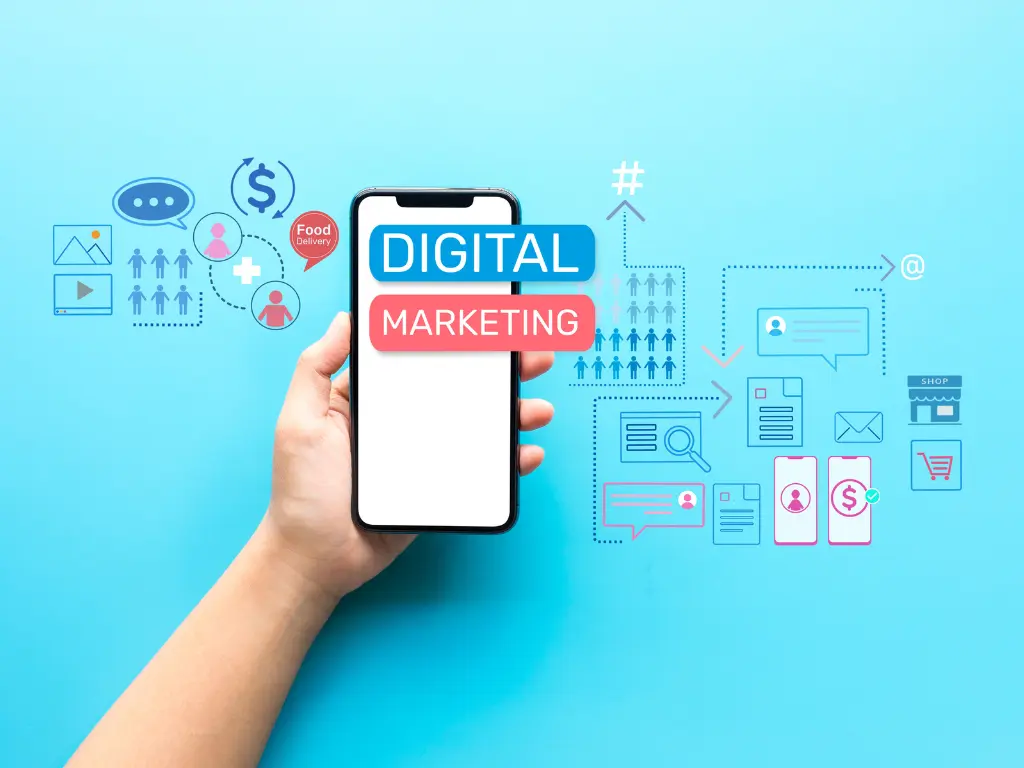 illustration of digital marketing types